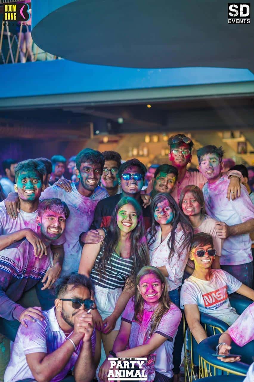 Desi Holi Party Flowers And Colours At Boomrang Koramangala thumb 4