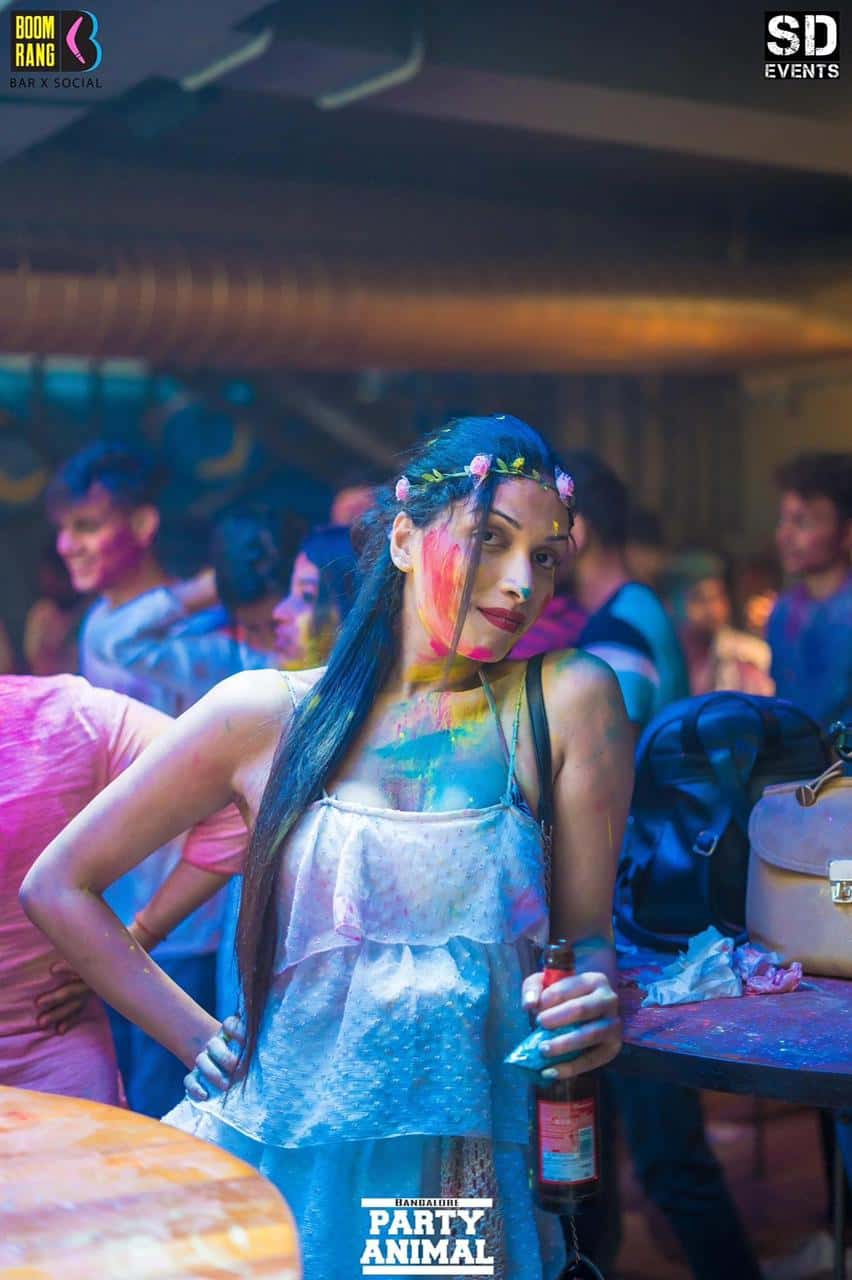 Desi Holi Party Flowers And Colours At Boomrang Koramangala thumb 2