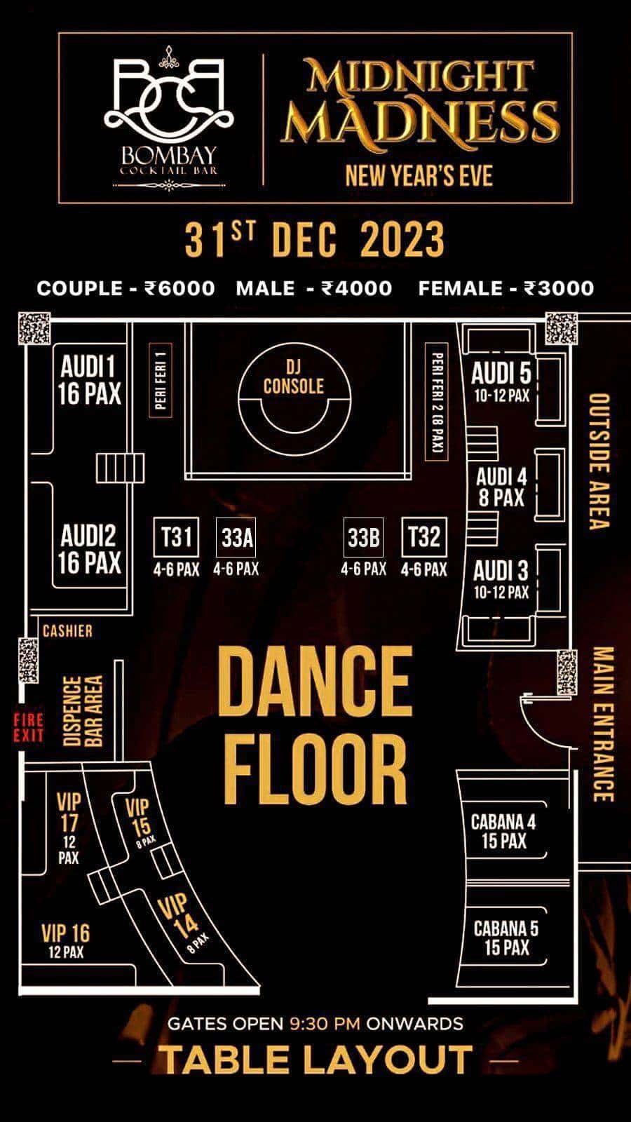 Midnight Madness NYE 2024 | Bombay Cocktail Bar thumb 2