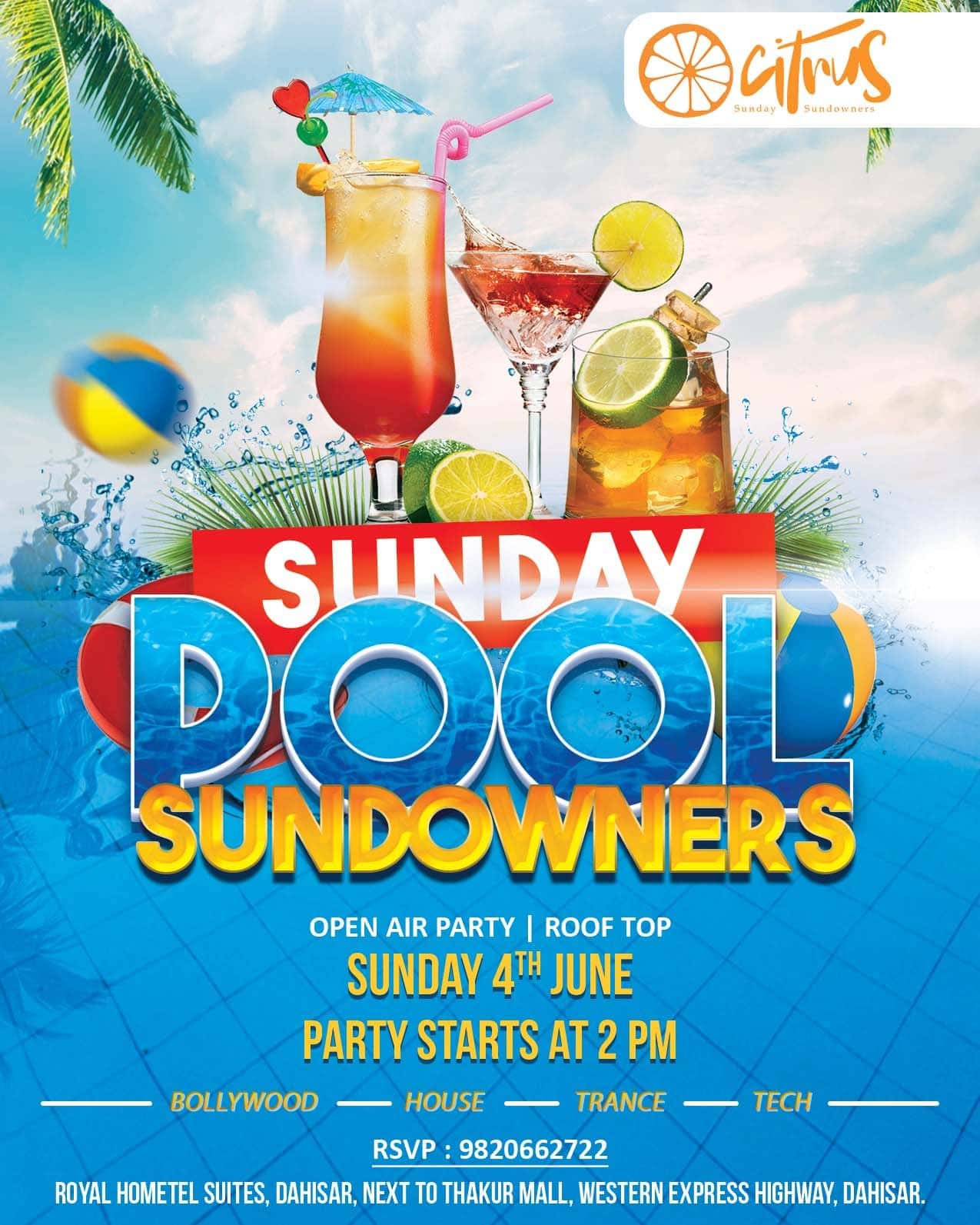 Sunday Sundowner Pool Party - Free Entry For All thumb 2