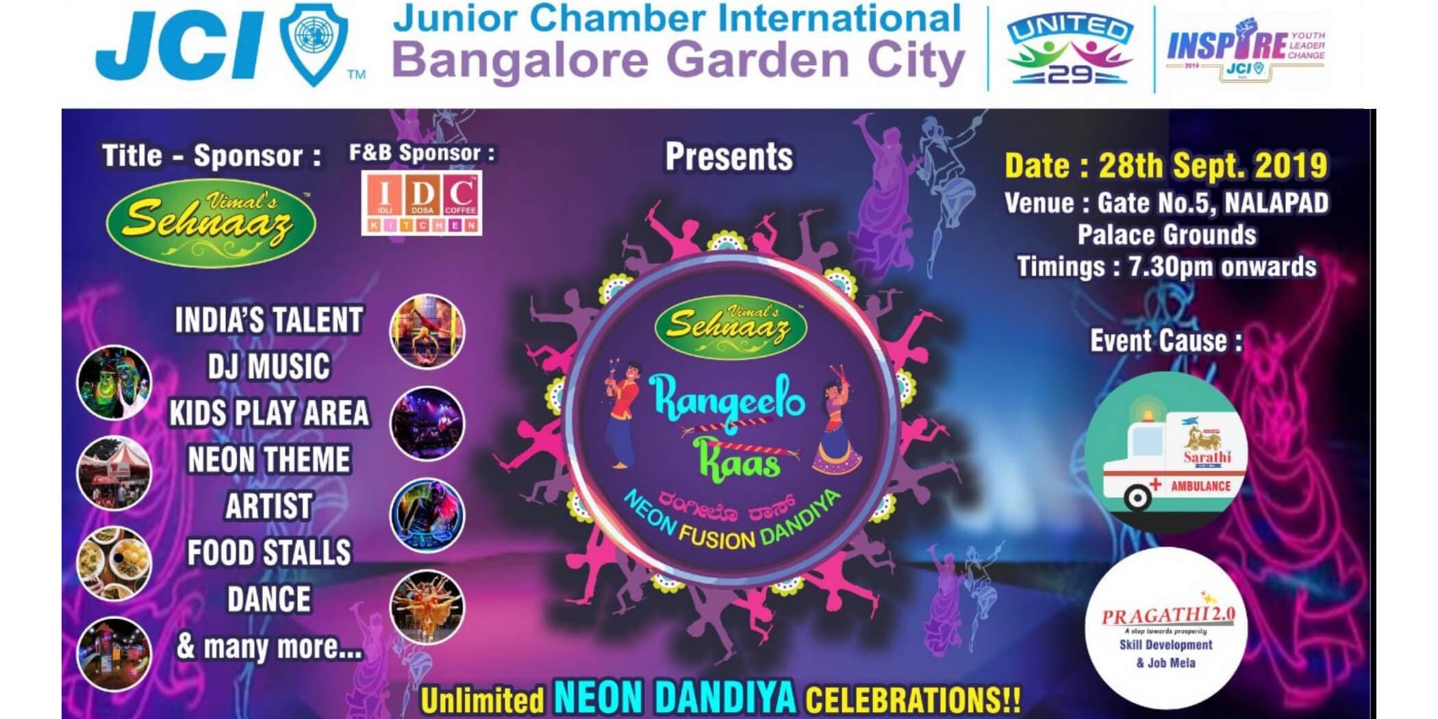 JCI BGC Vimal's Sehnaaz Rangeelo Raas - Neon Fusion Dandiya