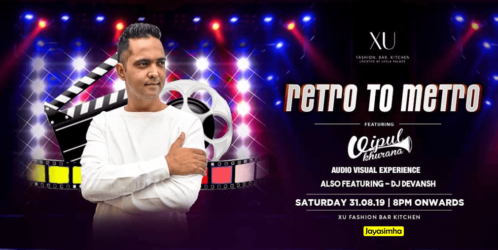 Retro To Metro Big Bollywood Theme Party at XU The Leela Palace