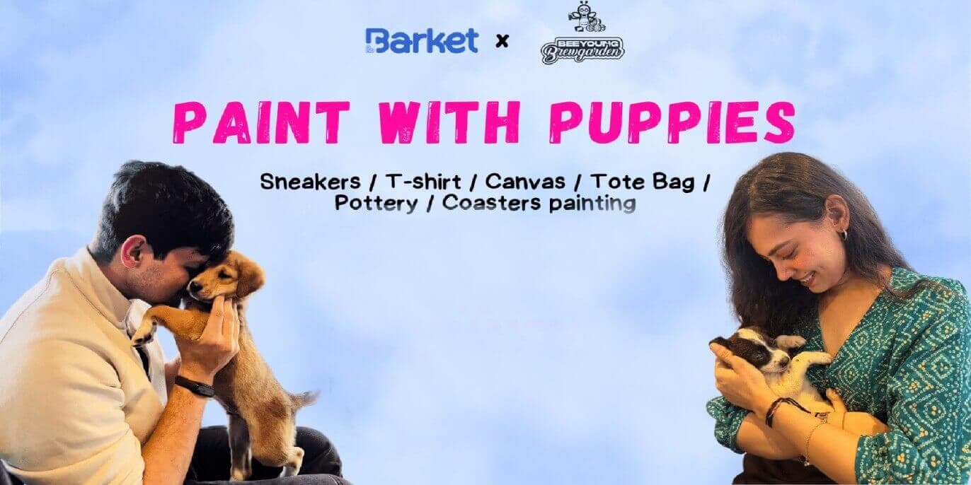 Paint With Puppies At BeeYoung Brewgarden