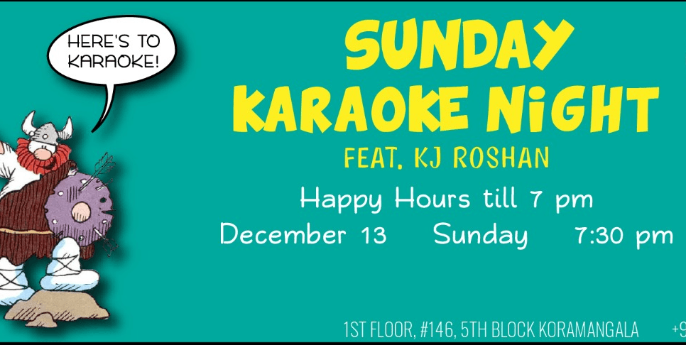 Karaoke Sundays With KJ Roshan JOSE