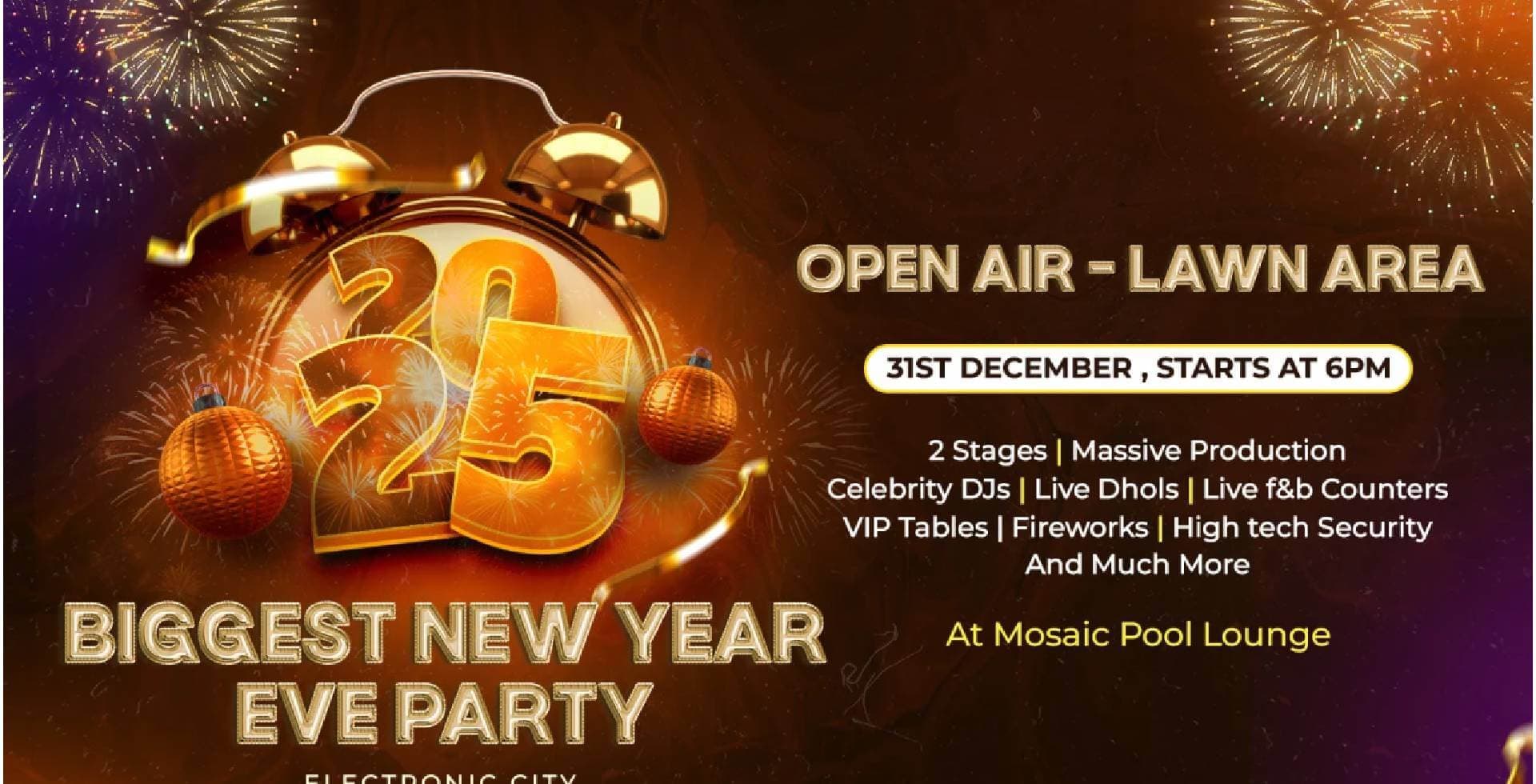 Biggest Lawn Area - Ballroom NYE 2025