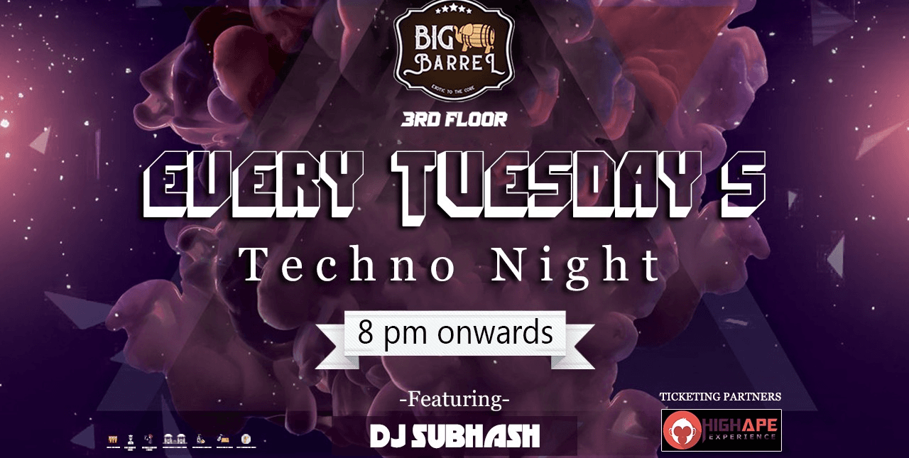 Tuesday Techno Party Night Ft DJ Subhash