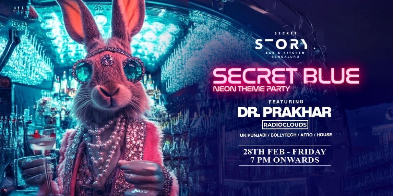 Secret Blue Neon Theme Party