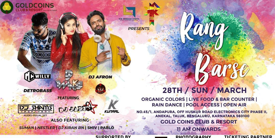 Rang Barse - Holi Party At Gold Coins Club And Resort