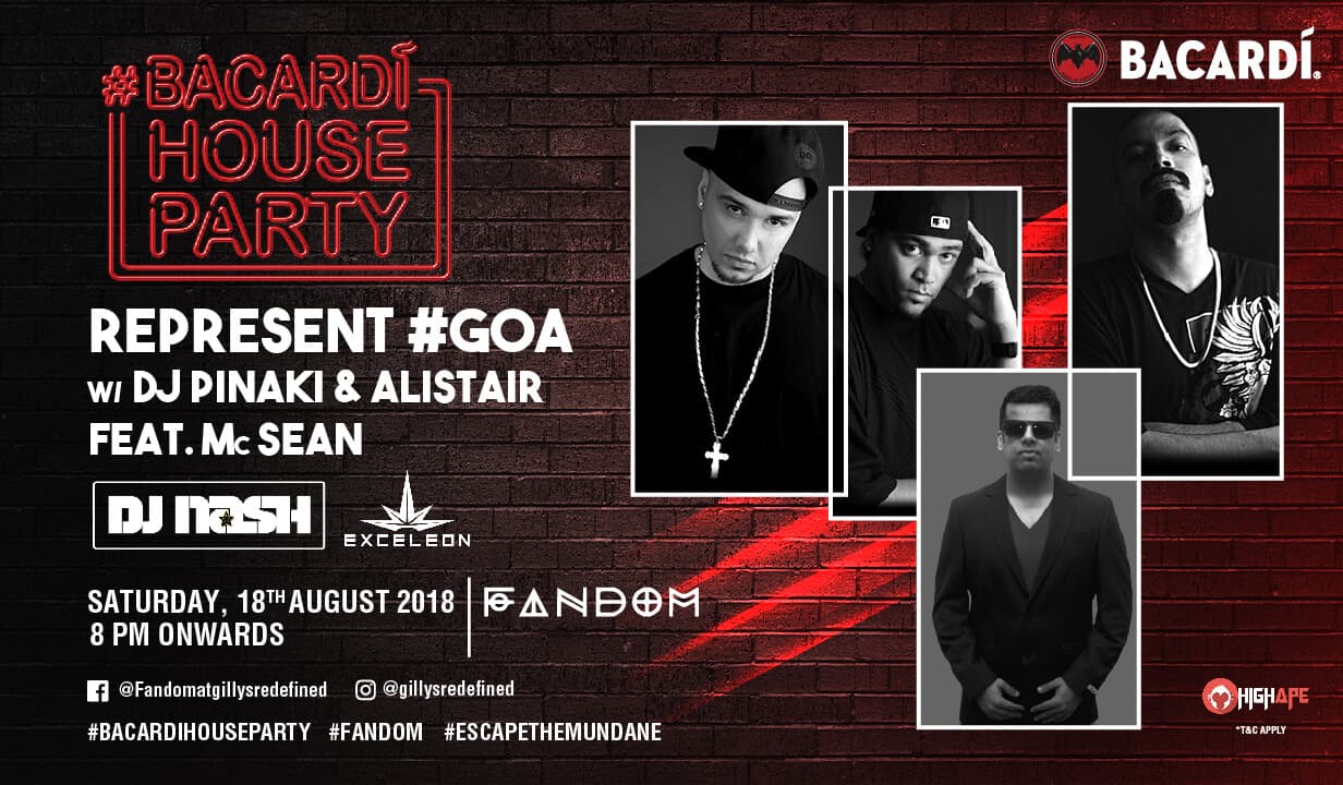 Bacardi House Party: Represent Goa with DJ Pinaki & Alistrair