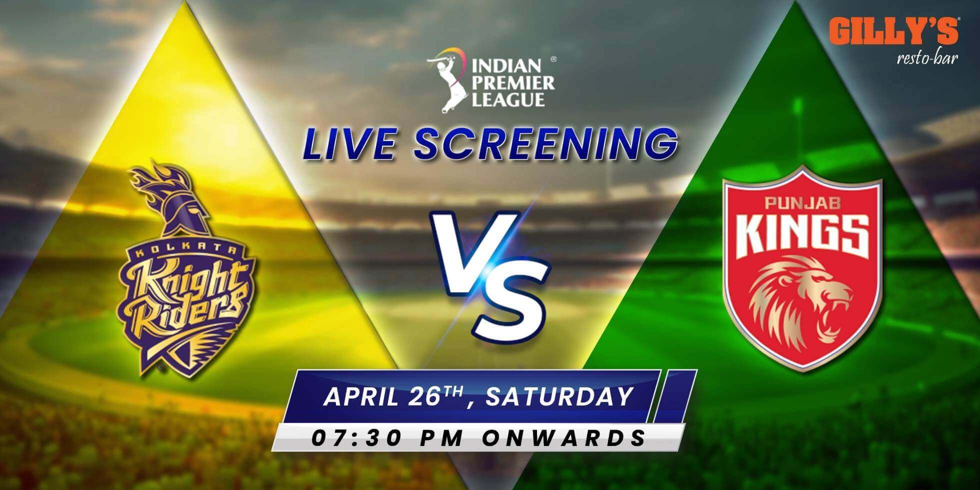KKR Vs PSK | IPL Live Screening 