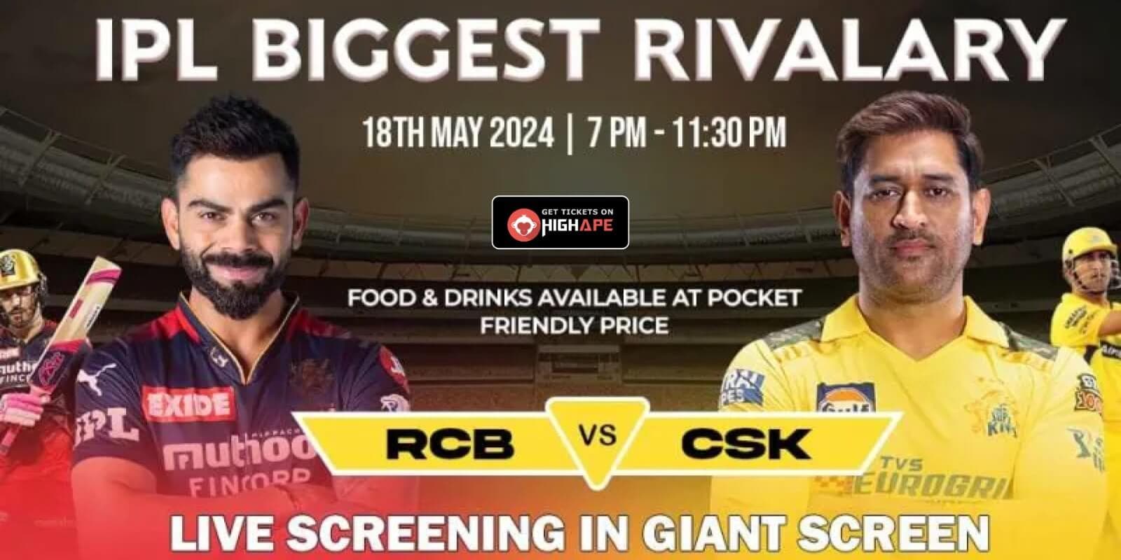 RCB Vs CSK | IPL Live Screening