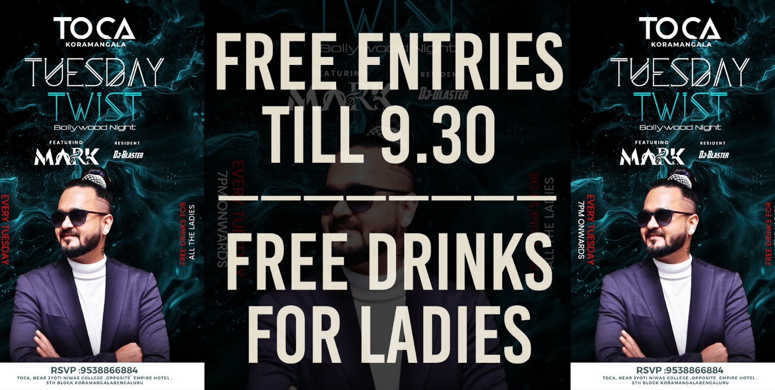 Tuesday Twist Bollywood Night At Toca Koramangala