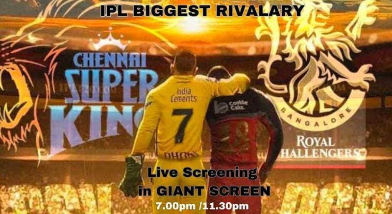 RCB VS CSK Match - Live Screening 