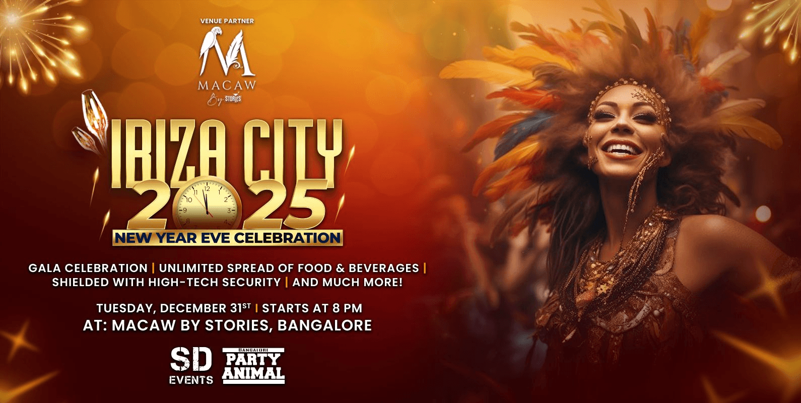 Ibiza City NYE 2025 | Macaw By Stories