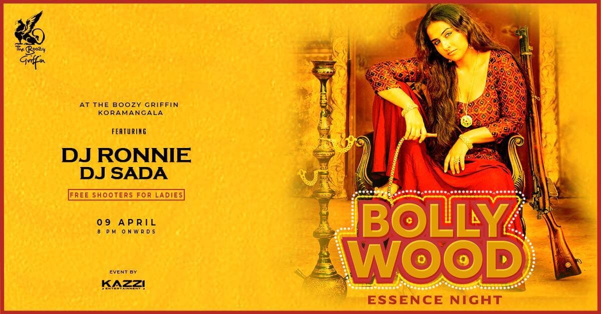Friday - Bollywood Essence Night at Boozy Griffin, Koramangala