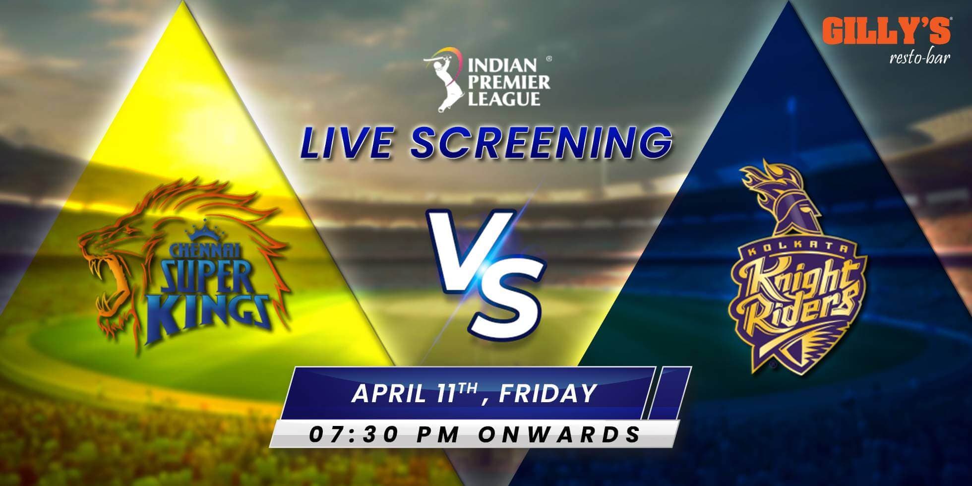 CSK Vs KKR | IPL Live Screening 
