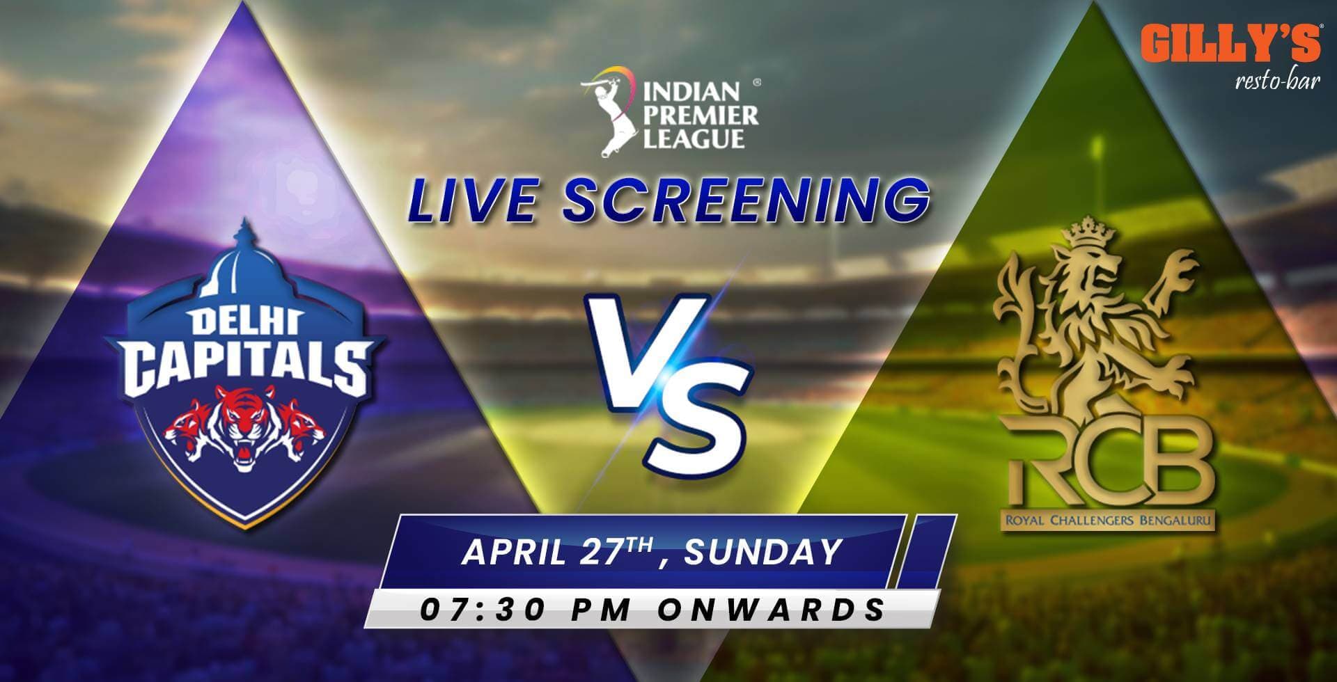 DC Vs RCB | IPL Live Screening 