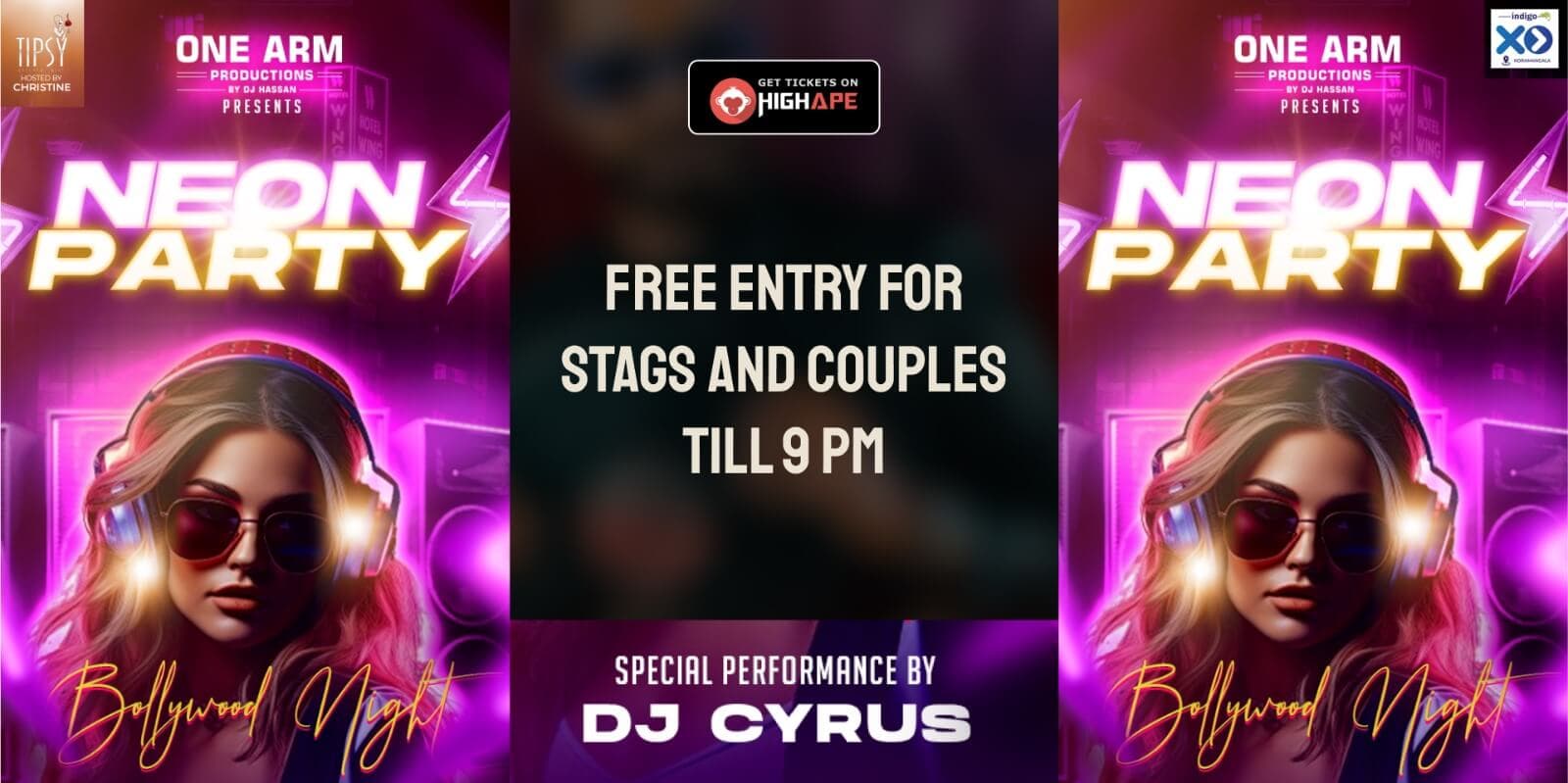 Neon Party Bollywood Night  | Indigo XP 