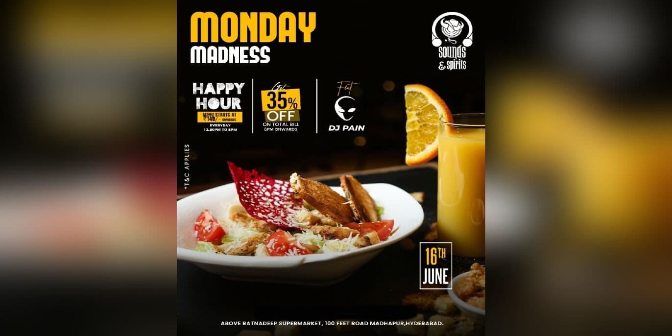 Happy Hour Monday Drink Night | Sounds & Spirits