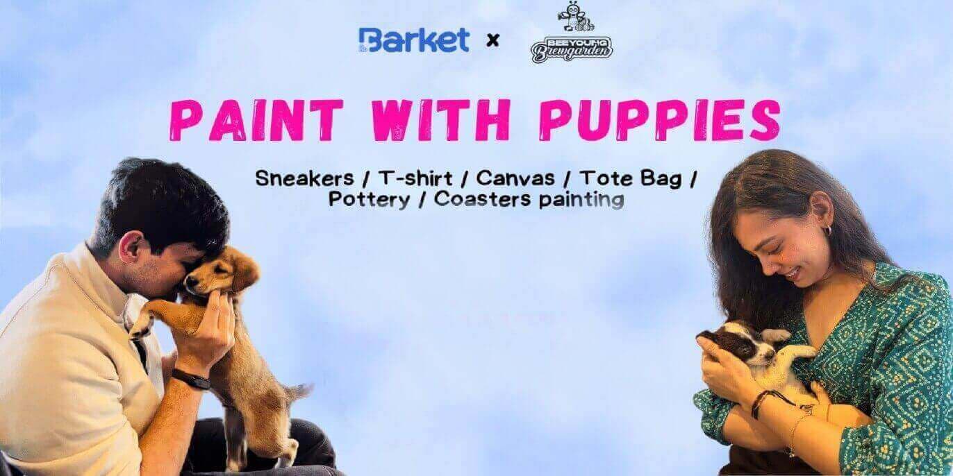 Paint With Puppies At BeeYoung Brewgarden