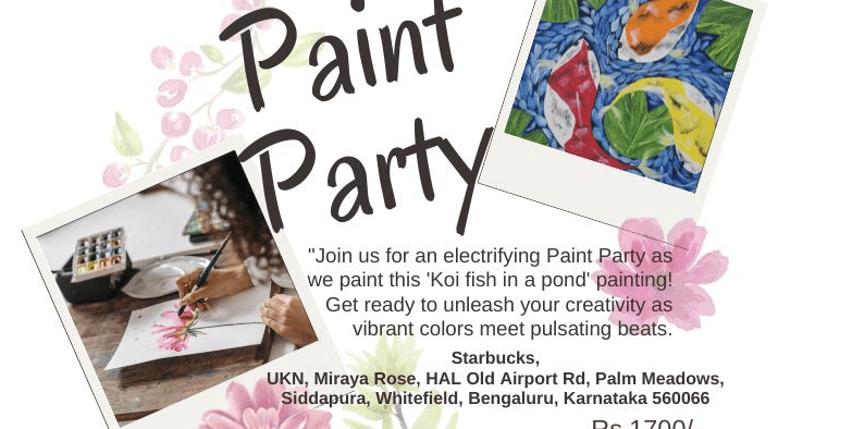 Paint Party - Koi Fish In A Pond Masterpiece