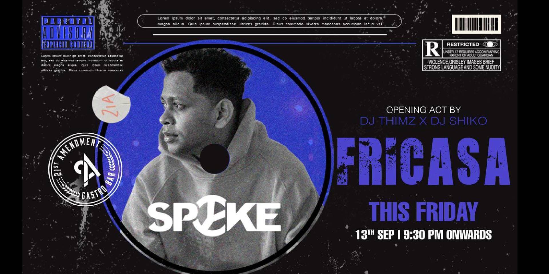 Fricasa Live | 21st Amendment 