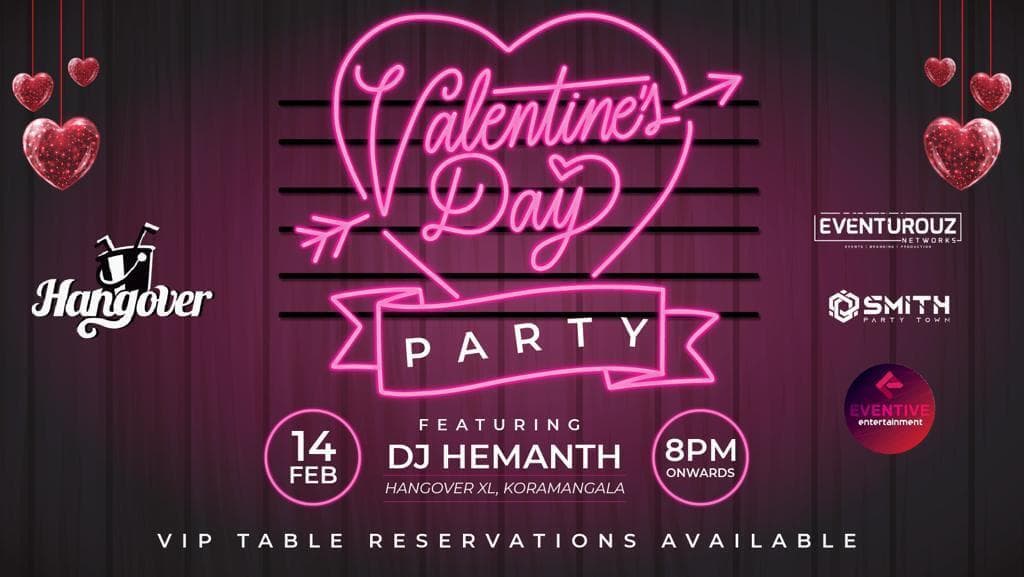 Valentine's Special Eve At Hangover Koramangala