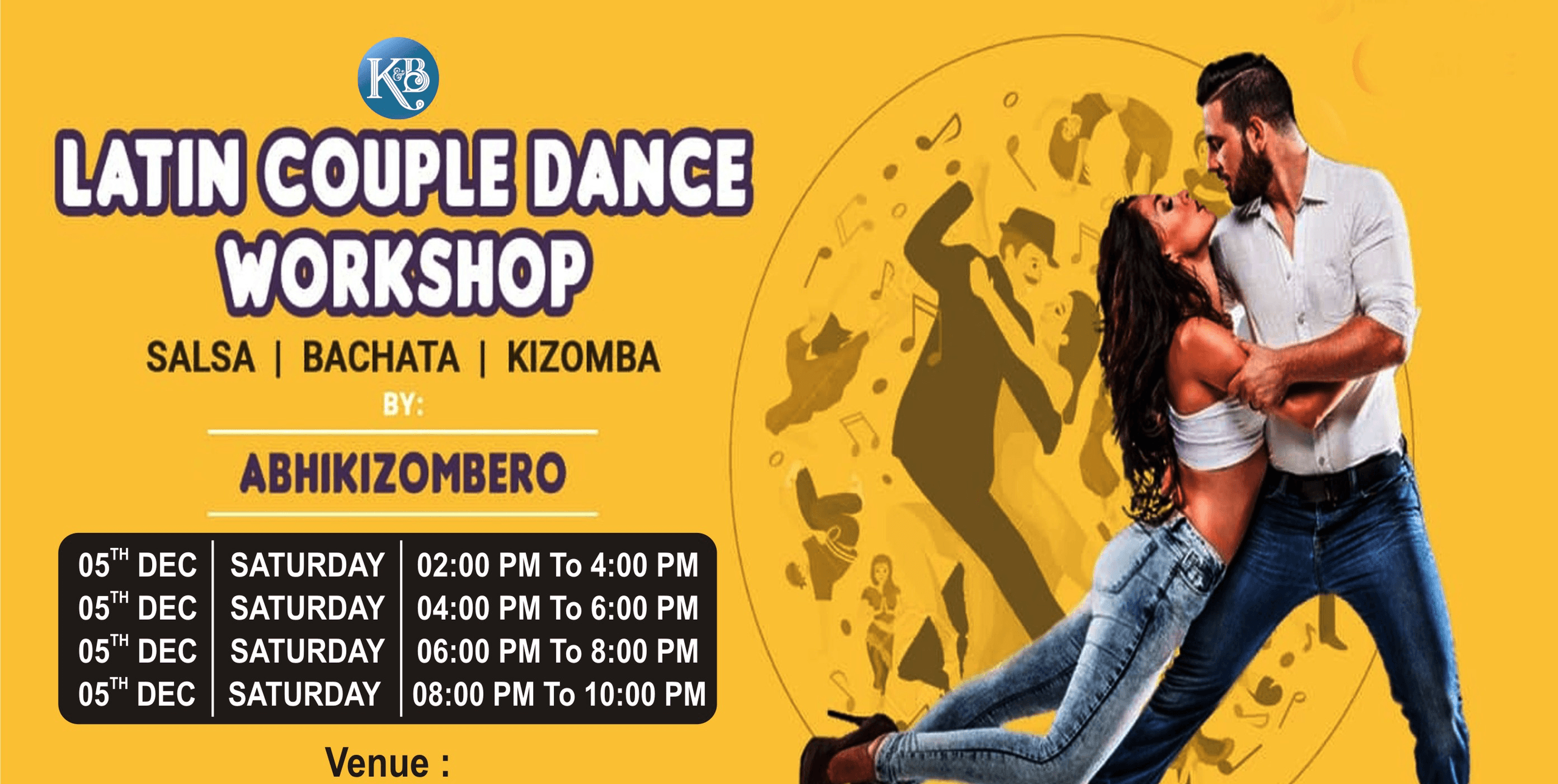 Free Latin Couple Dance Salsa, Bachata And Kizomba Workshop