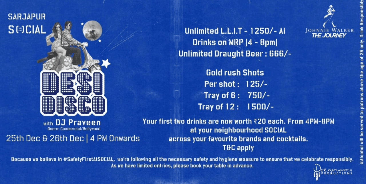 Socials Desi - Unlimited Beer 