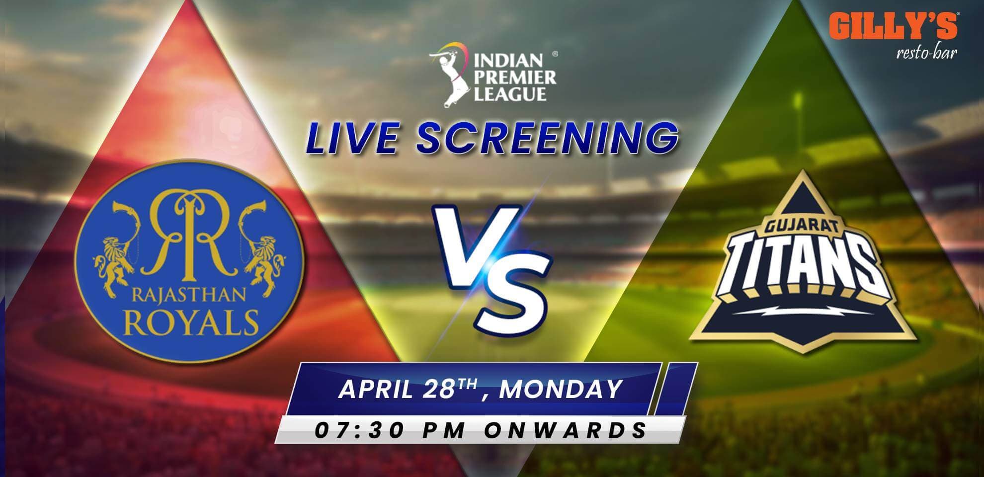 RR Vs GT | IPL Live Screening 