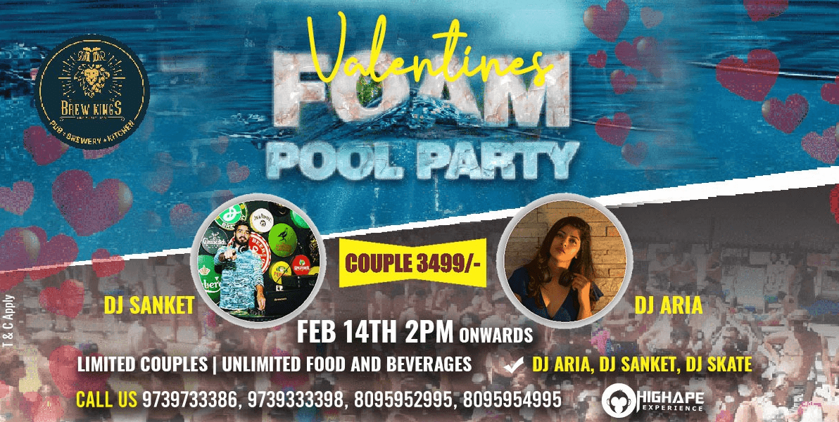 Valentines Foam Pool Party