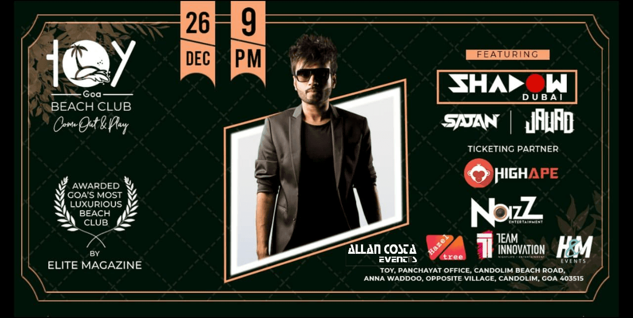 Biggest Bollywood Night With DJ Shadow At Toy Beach Club Goa