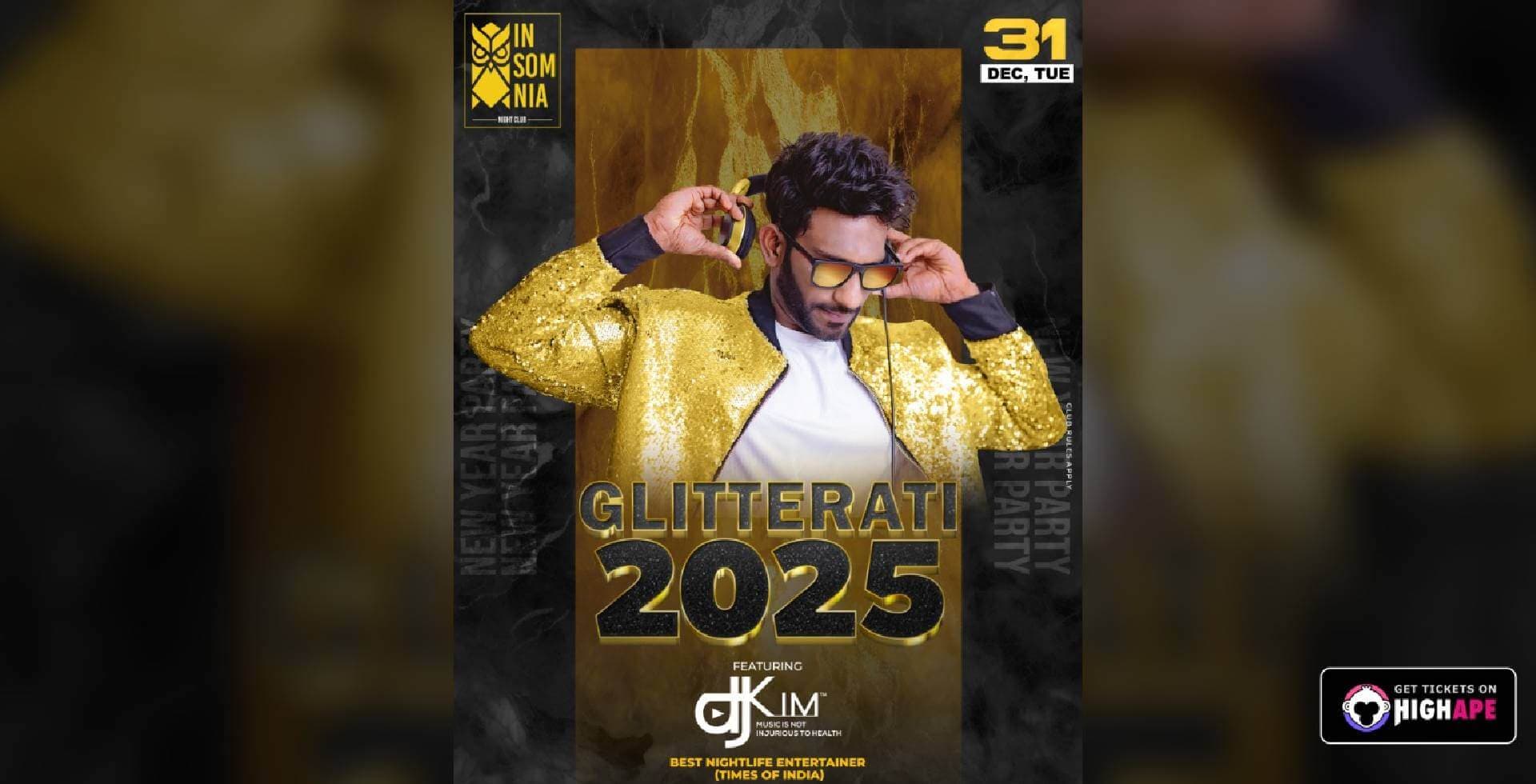 Glitterati NYE 2025 | Insomnia 