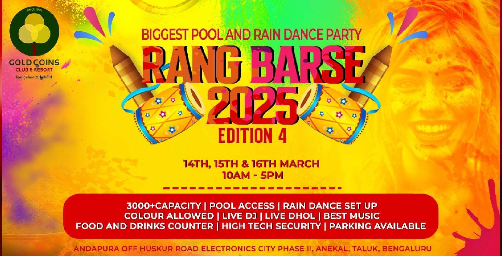 Rang Barse 2025 Edition 4 | Gold Coins Resort 