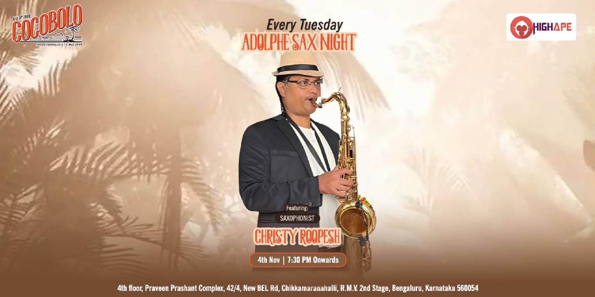 Every Tuesday Adolphe Sax Night