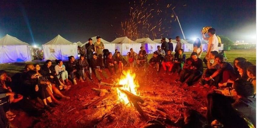 Adventure Night Camp,Night trek, Rappelling & Unlimited Barbecue | Infinite Adventure Club