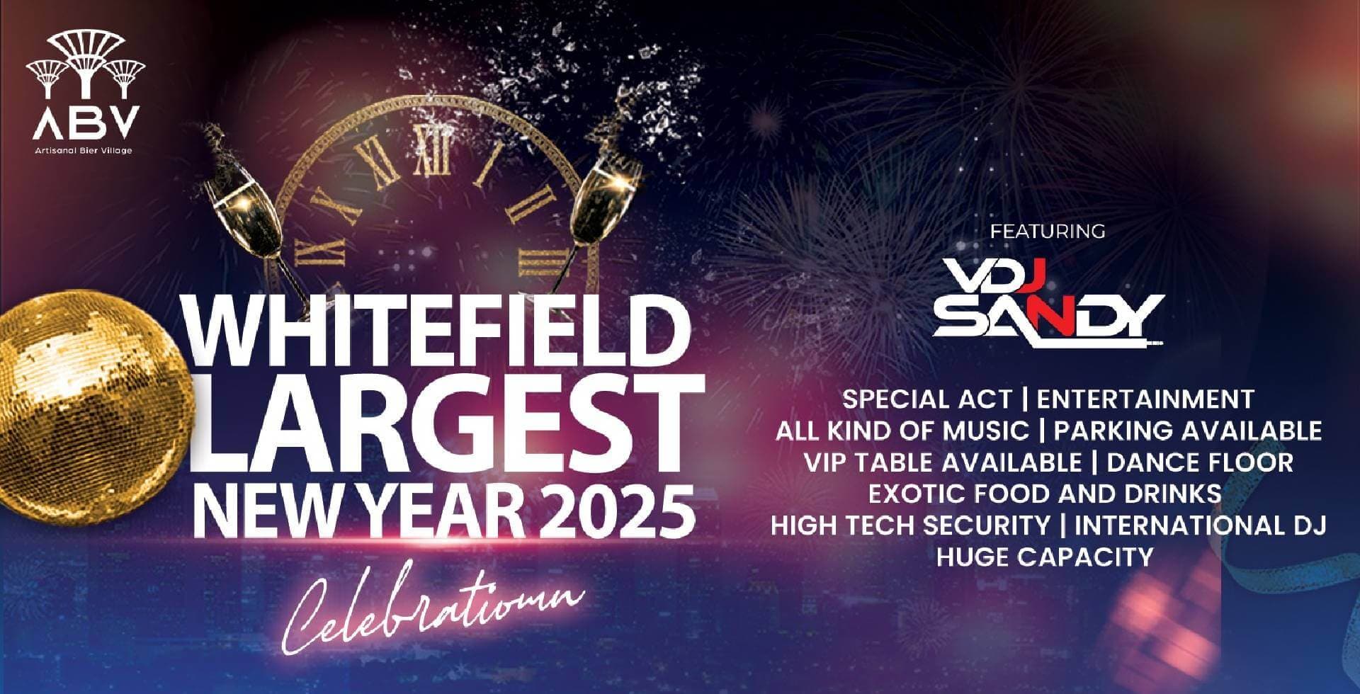 Whitefields Largest NYE 2025 Celebration | ABV