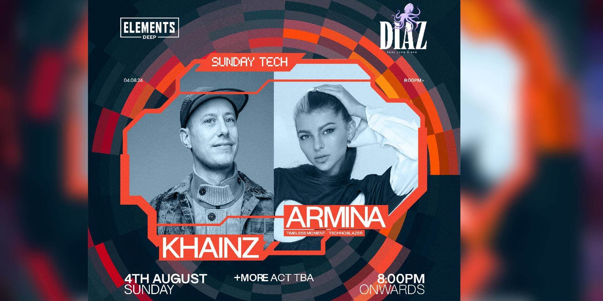 Techno Sunday Night | Diaz Pool Club 