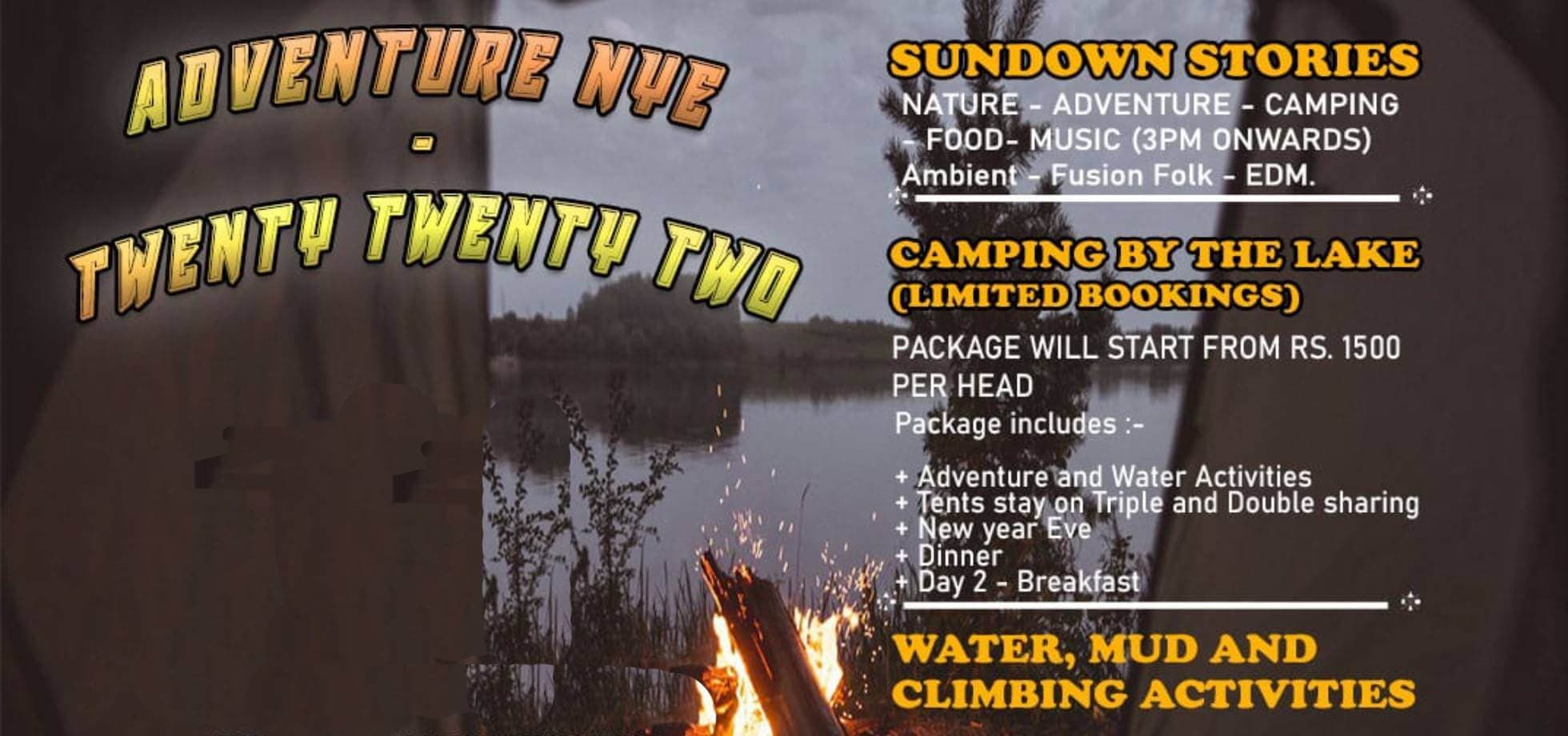 New Year Camping At Nature Adventure Camp, Kanakapura - NYE 2022