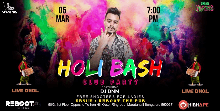 Holi Bash Club Party
