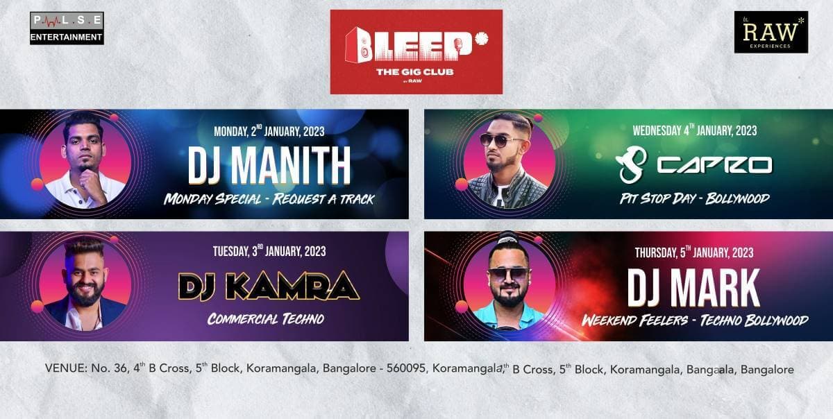 January Party Week 1 At Bleep 'The Gig Club'