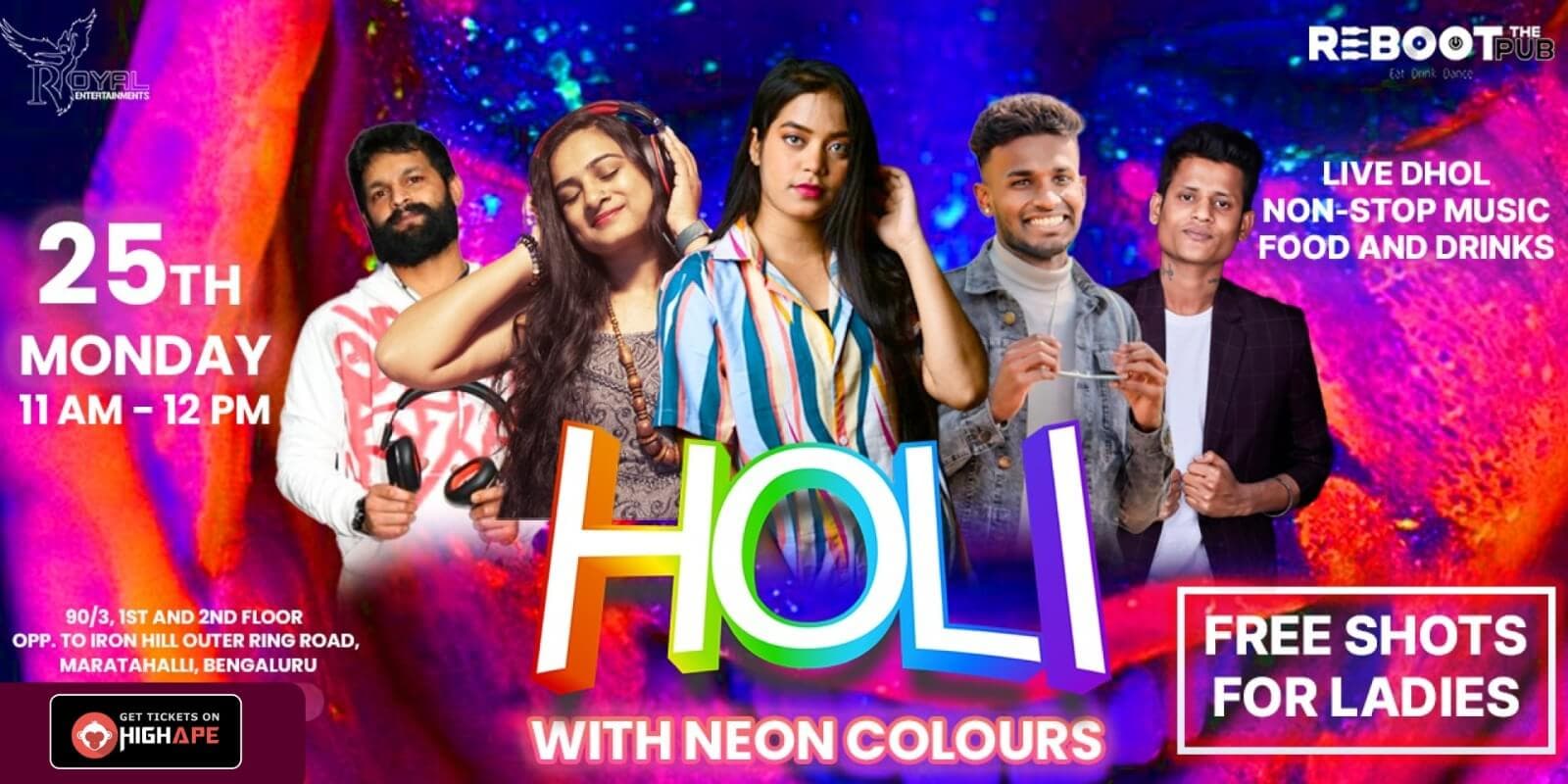 Holi With Neon Colours