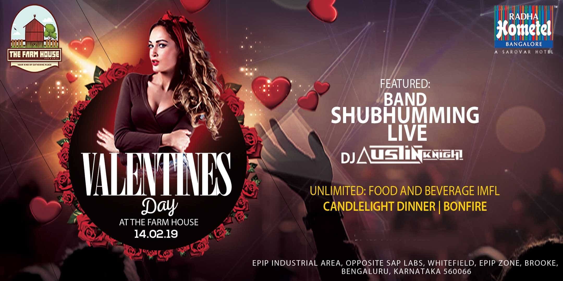 Valentine's Day Special at The Farm House Bar & Grill  Whitefield 