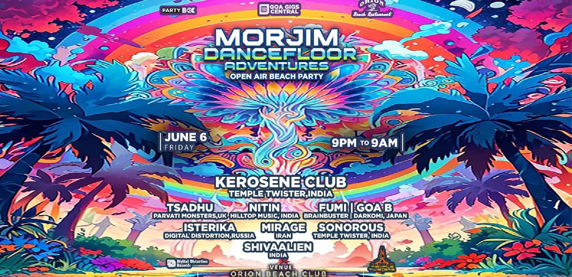Morjim Dance Floor Adventure | Open Air Beach Party