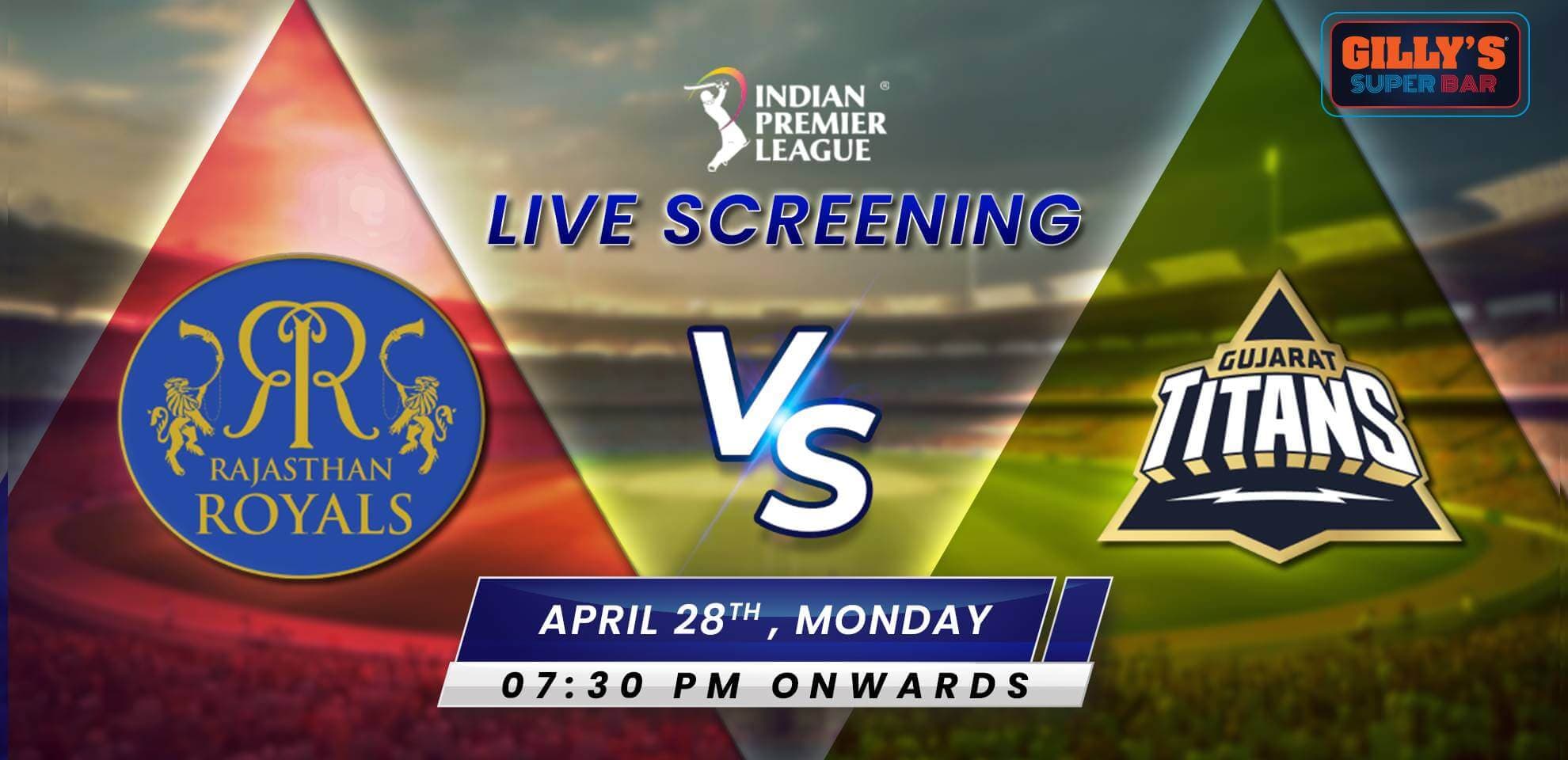 RR Vs GT | IPL Live Screening 