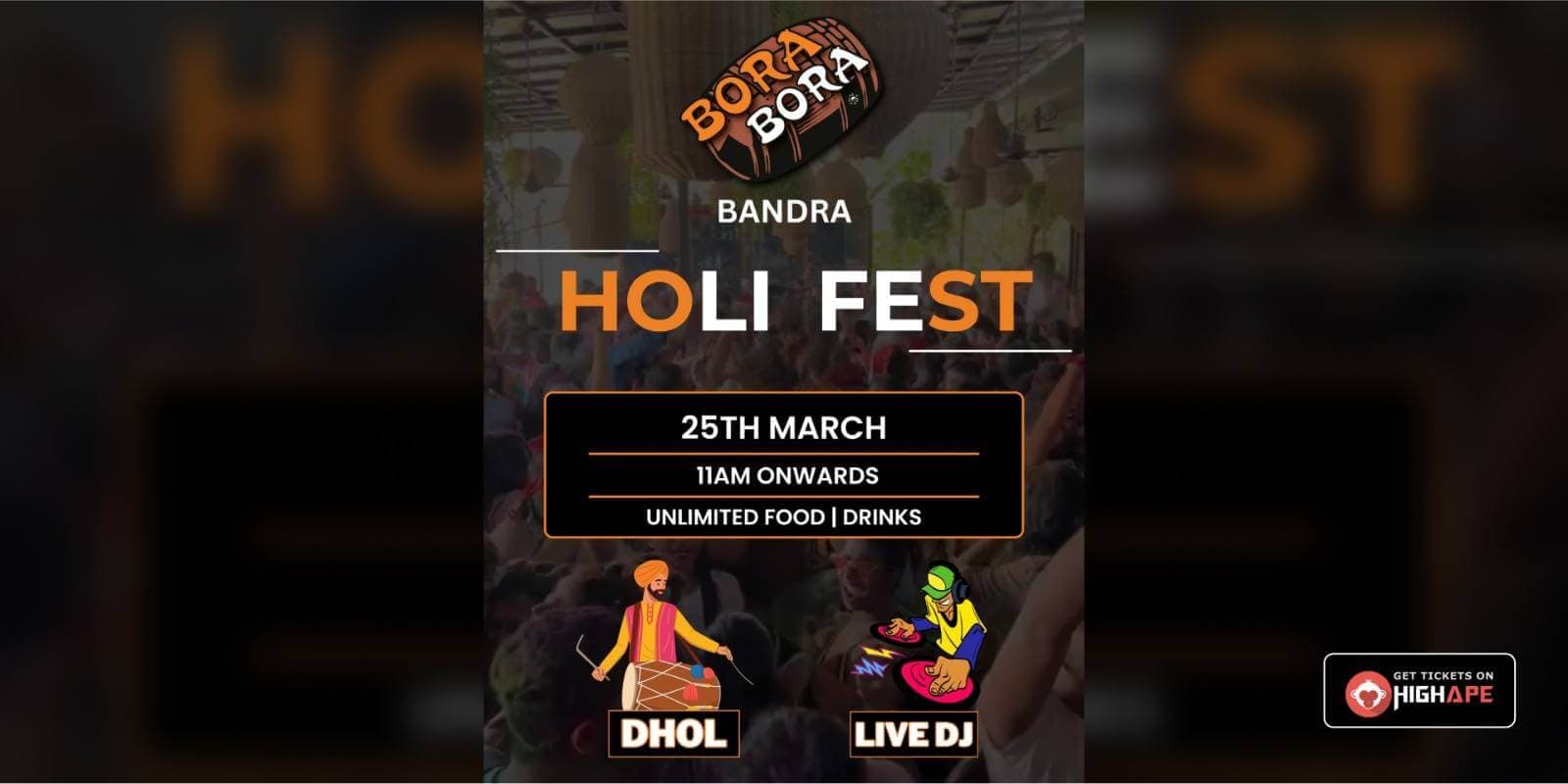 Holi Fest Bora Bora Style 2024 | Bandra