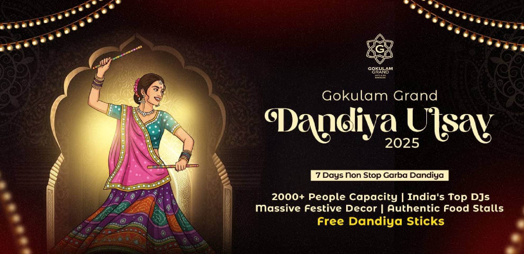 Open Air Dandiya Utsav 2025 | Gokulam Grand