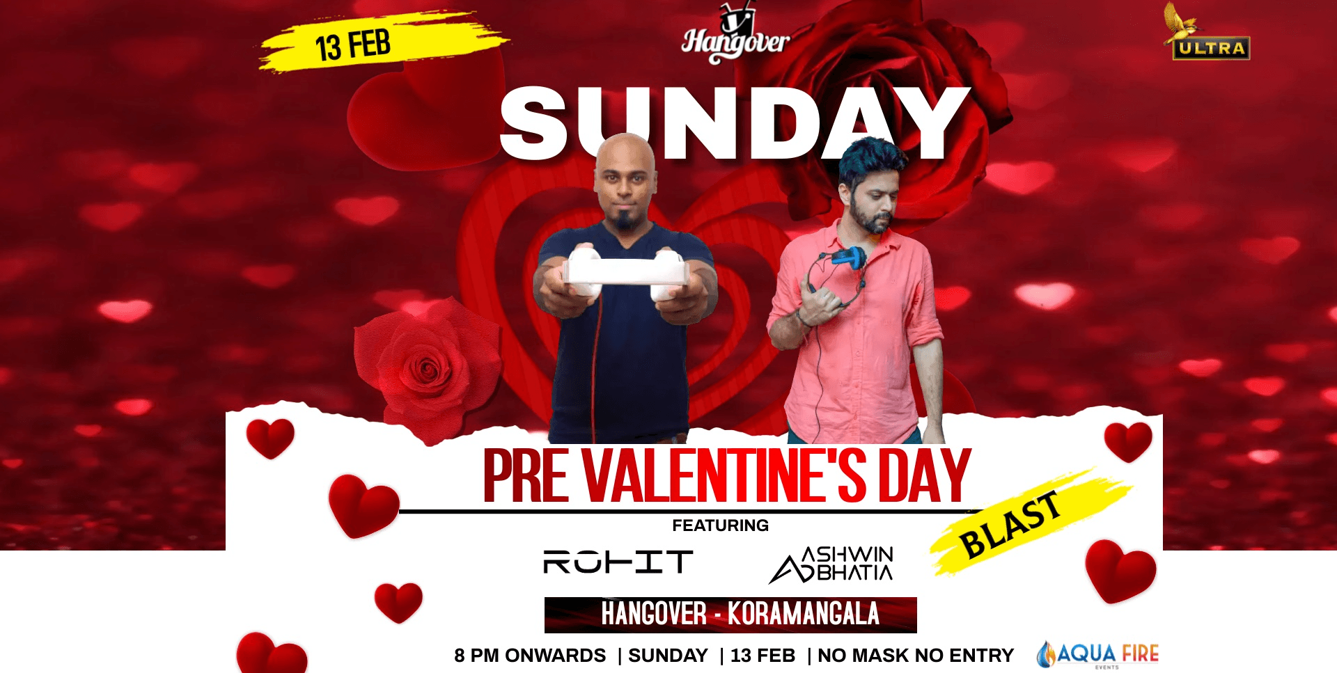 Sunday Pre Valentine's  Day Party - Hangover Koramangala