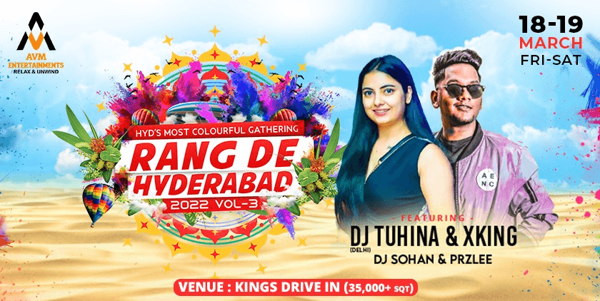 Rang De Hyderabad Vol 3.0 Hyderabad's Biggest Holi Festival