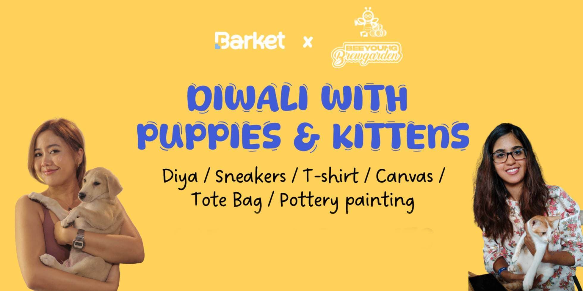 Paint With Puppies Diwali Special | BeeYoung Brewgarden
